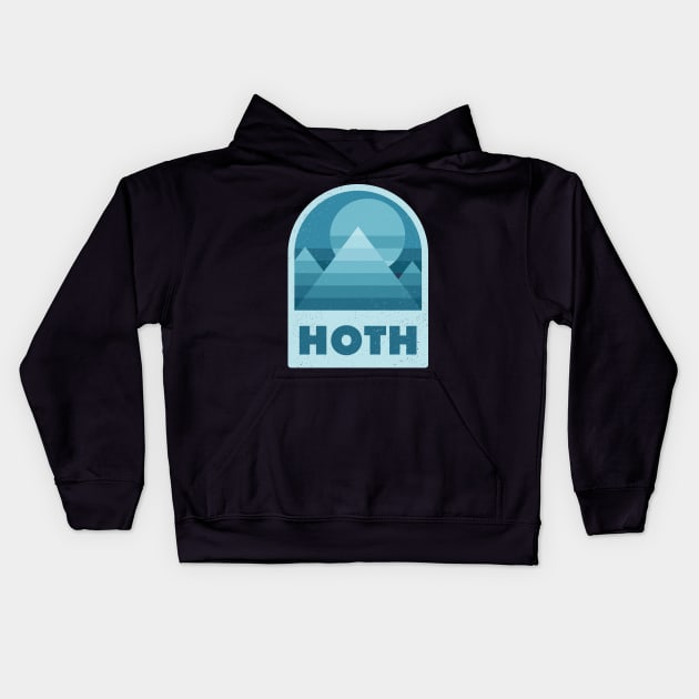 Hoth - Geometric and minimalist series Kids Hoodie by Sachpica